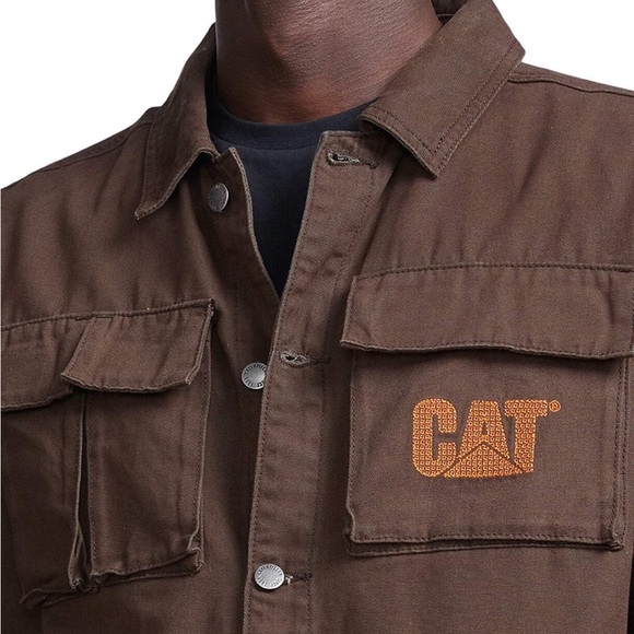 Caterpillar Men's Urban Passage Shirt Jacket, Coffee Bean, Size L - Picture 3 of 7